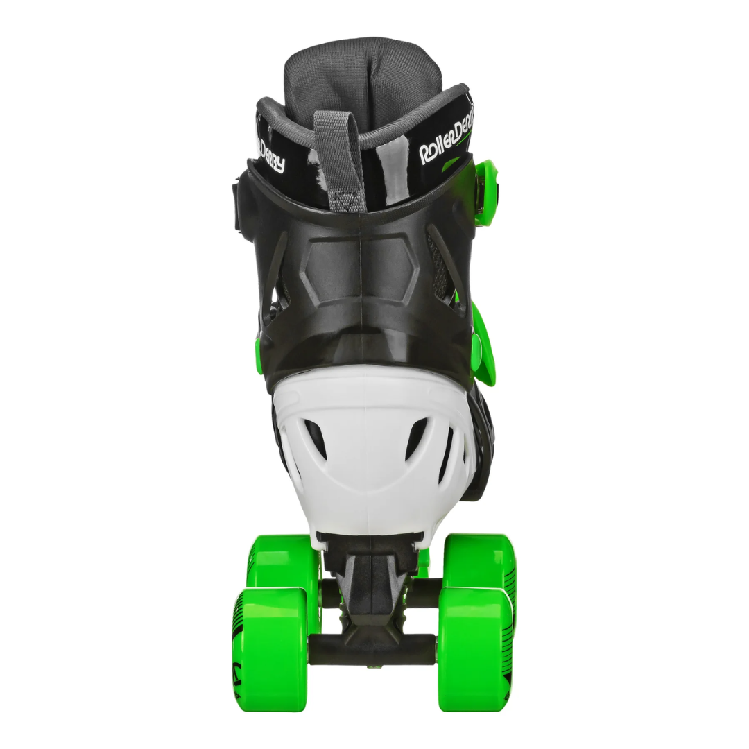 RDS Trac Star Skate Boys Black/Green Adjustable Roller Skates