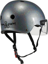 Triple 8 THE VISOR Certified Helmet SS Silver Glitter