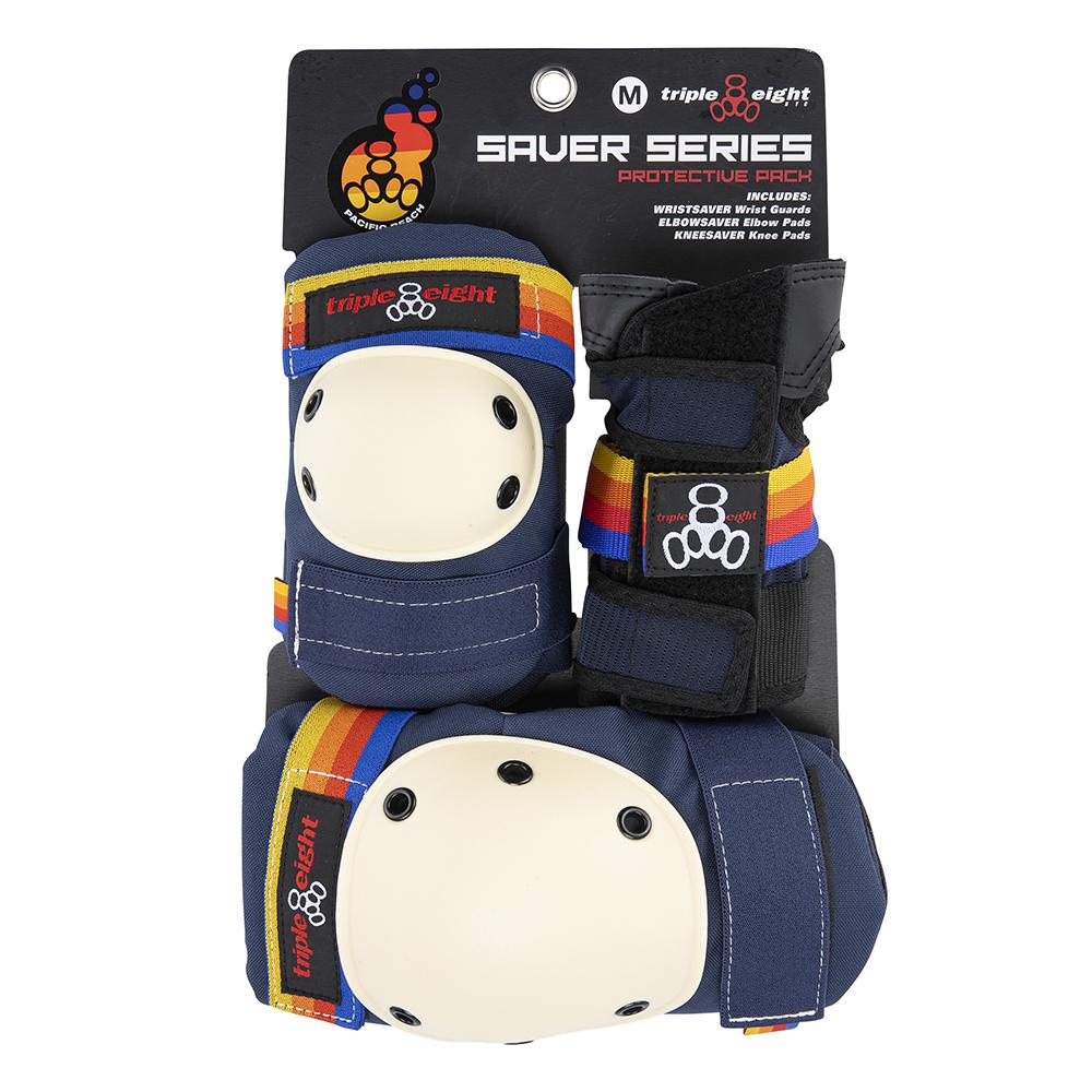 Triple 8 Tri Pack Saver series Junior Pacific Beach Pad Set