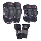 Triple 8 Tri Pack Saver series Junior Charcoal Camo Pad Set