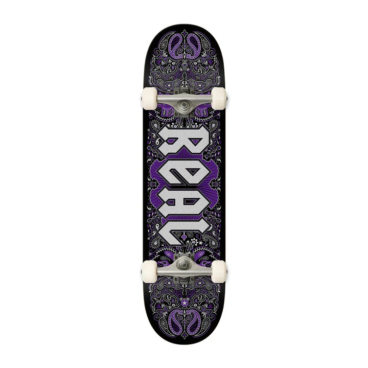 Real Bandana Complete Skateboard - 8.25 Inch Purple