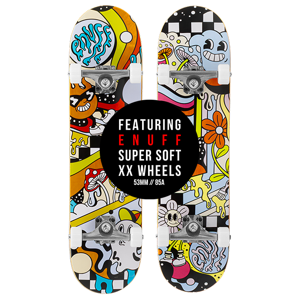 Enuff Meltworld Skateboard 7.25" Mini Complete