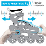RDS V-Tech 500 Boys Black Adjustable Inline Skates
