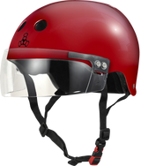 Triple 8 THE VISOR Certified Helmet SS Scarlet Red Gloss