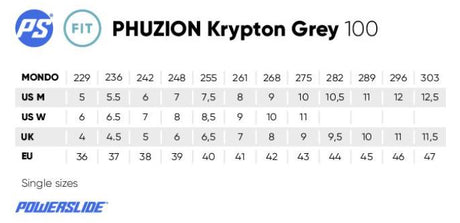 Powerslide Krypton Phuzion Grey 100 Inline Skates $299 ($399) + more on sale at Skate Warehouse