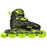 RDS Tracer Black/Green Adjustable Inline Skates