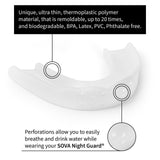 SISU Sova Night Mouth Guard White Adult with Case