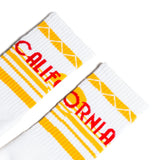 SOCCO Cali Sun | White Mid Socks