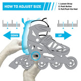 RDS Tracer Mint/White Girls Adjustable Inline Skates