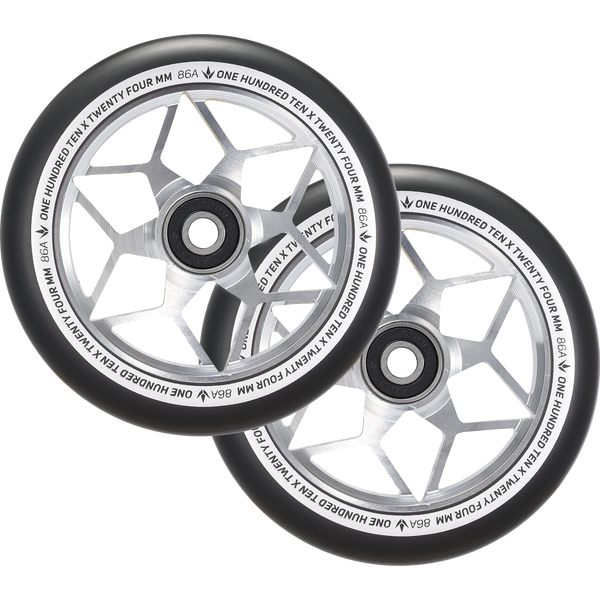 Envy 110mm Diamond Wheel - Silver | Pair