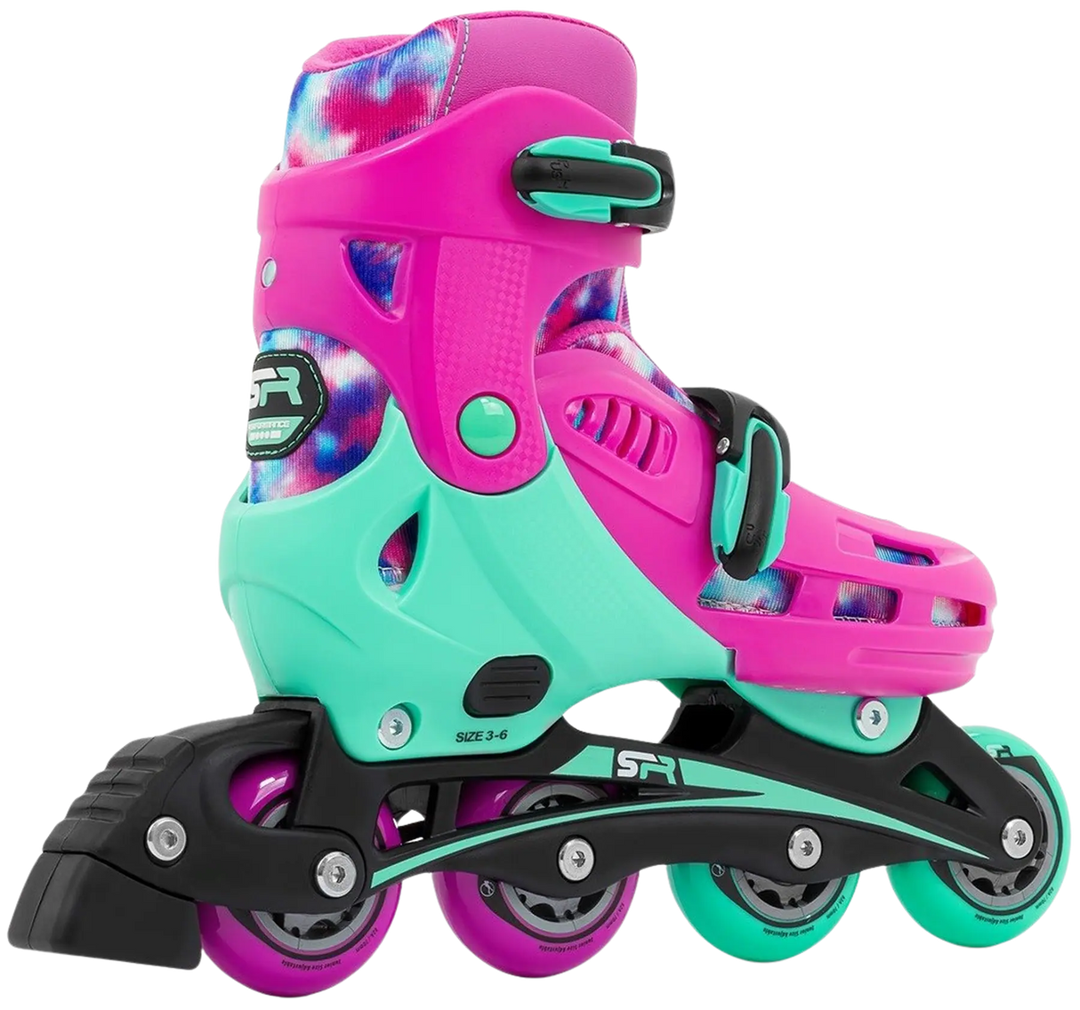 SFR Cyclone II Adjustable Inline Skate Tie Dye