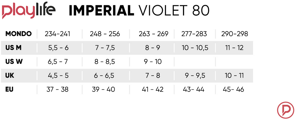 Playlife Imperial 80 Violet Inline Skates